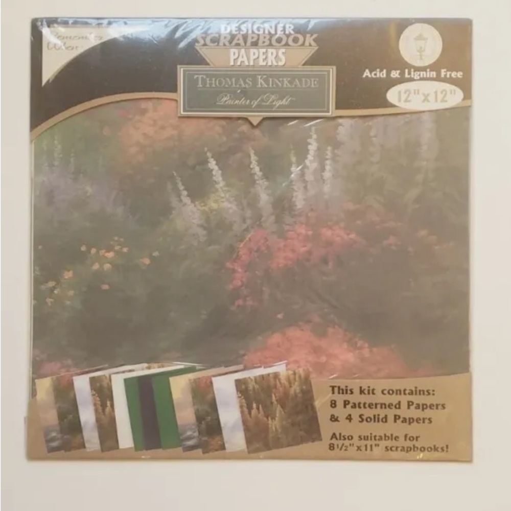 Thomas Kinkade Scrapbook Papers Pack by Remember when 12x12 scrapbooking Kit New